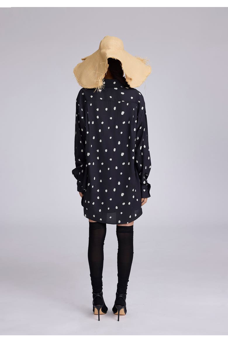Kate Button Up, Alternate, color, Black with White Dot