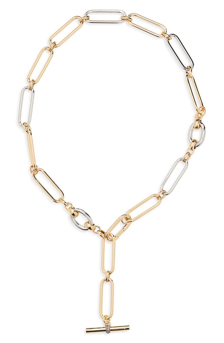 DEMARSON Theo 2.0 Paper Clip Chain Necklace, Main, color, 