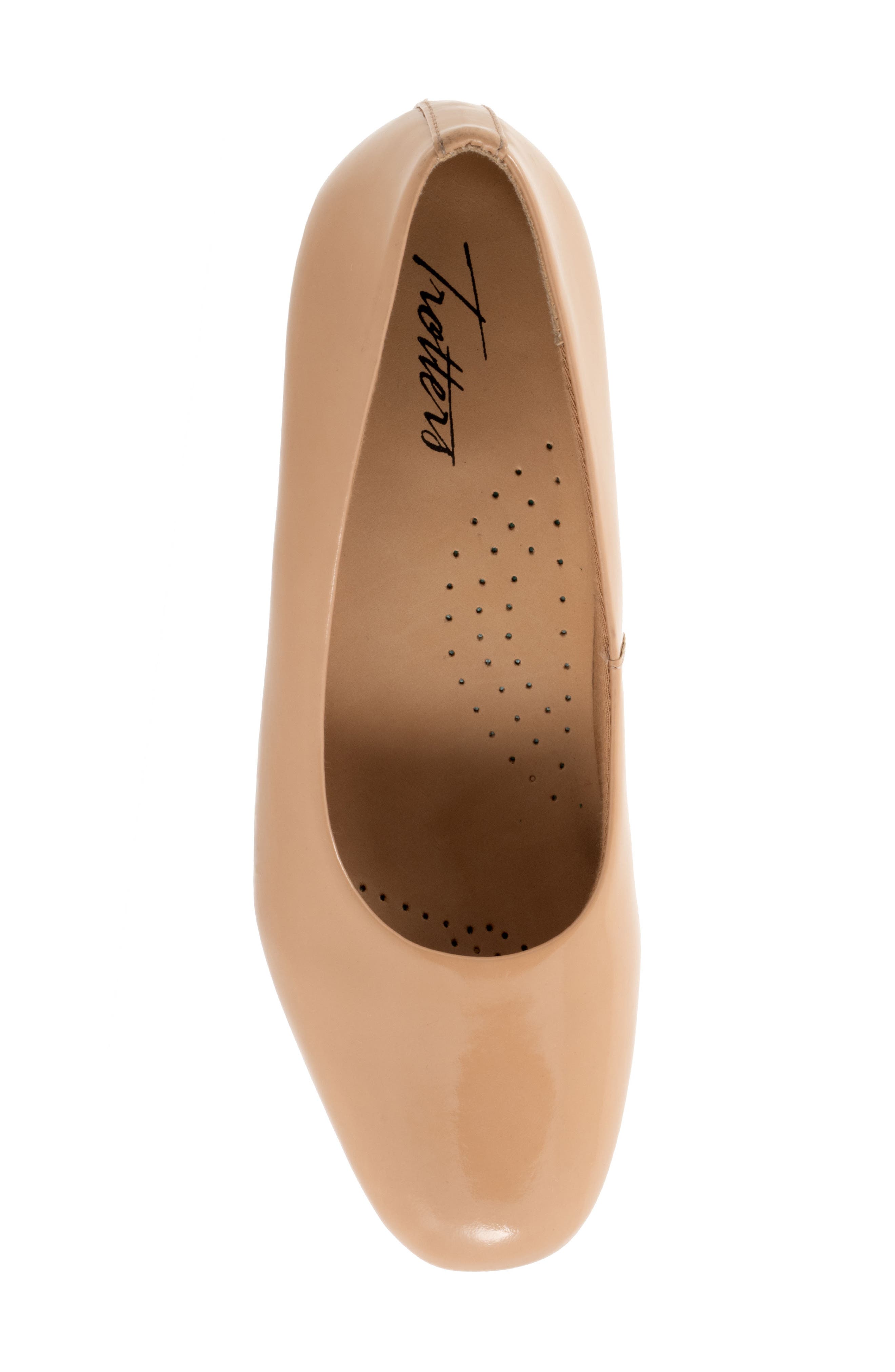 Trotters Daria Block Heel Pump, Alternate, color, Beige Patent