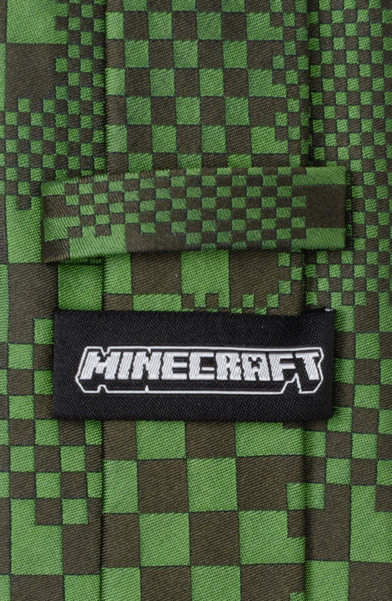 Cufflinks, Inc. Minecraft Hidden Creeper Silk Tie, Alternate, color, Green
