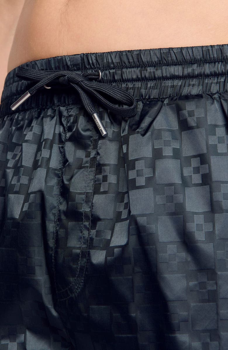 SANDRO Square Cross swim shorts, Alternate, color, Dark Grey