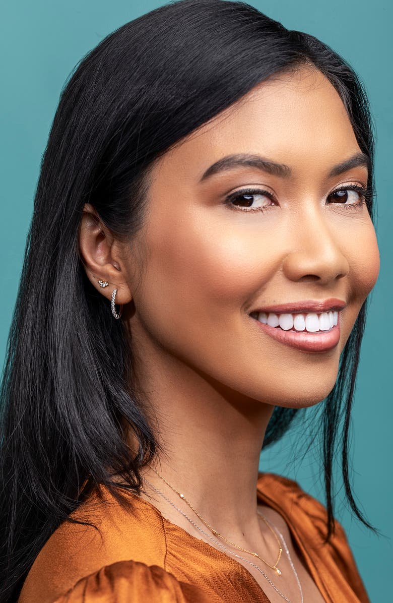 Bony Levy Getty Mixed Diamond Hoop Earrings, Alternate, color,