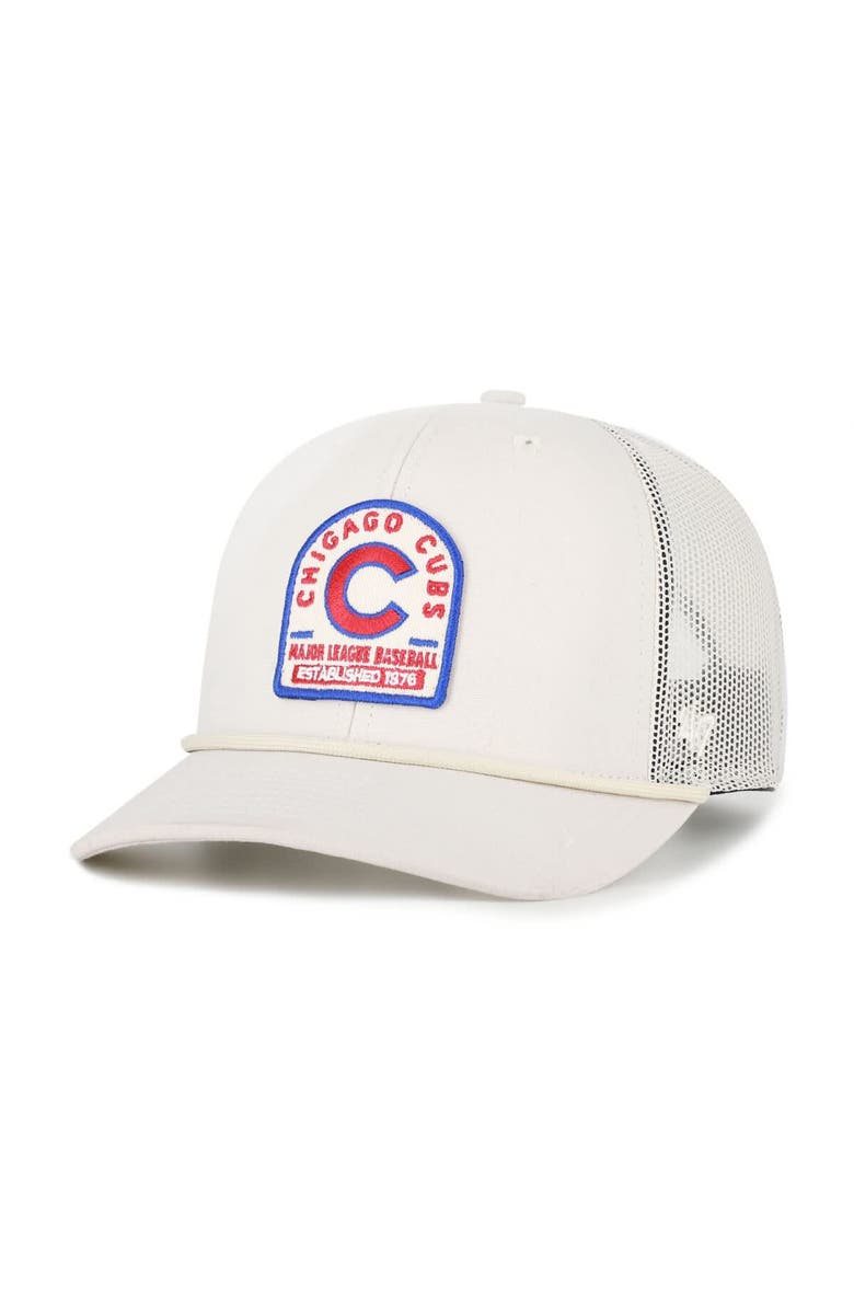 '47 Men's '47 Cream Chicago Cubs Gravestone Adjustable Trucker Hat, Main, color, Cream