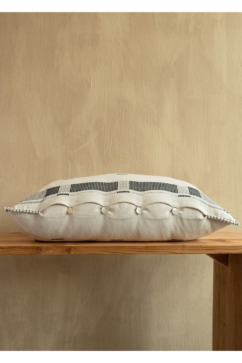 Fulcrum Oversized Cotton Lumbar Pillow - with Insert, Alternate, color, Onyx
