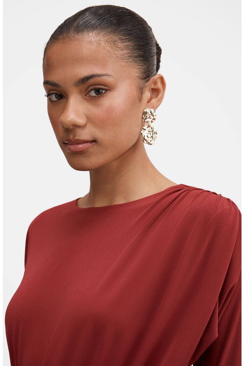 Emelda Twist Maxi Dress, Alternate, color, BURGUNDY RED