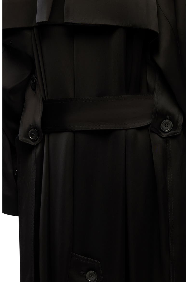 Satin Soft Trench, Alternate, color, BLACK