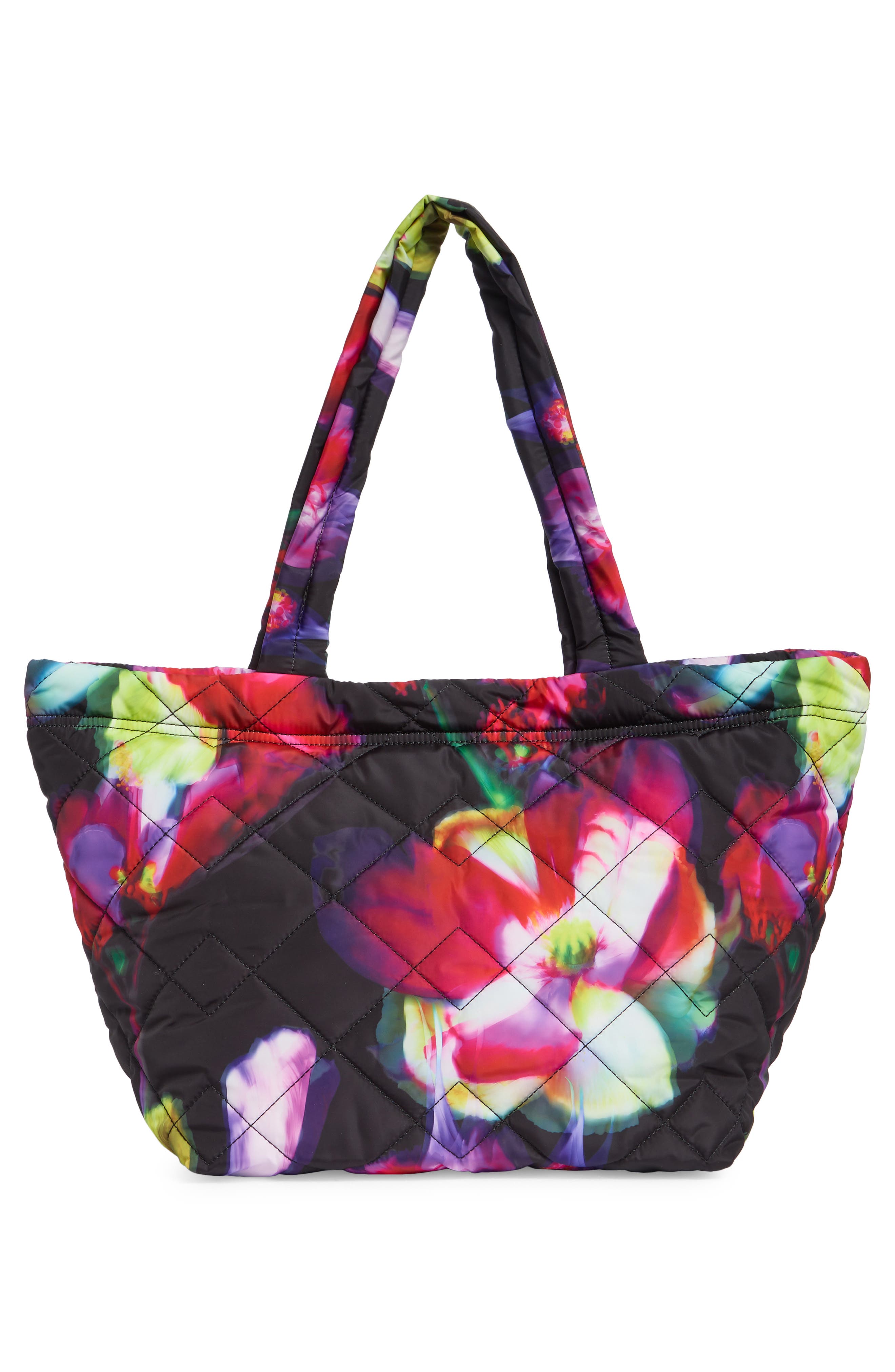 Marc Jacobs Medium Floral Print Quilted Nylon Tote, Alternate, color, 