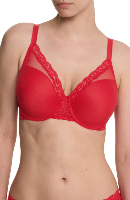 Natori Feathers Full Figure Plunge T-shirt Bra In Red