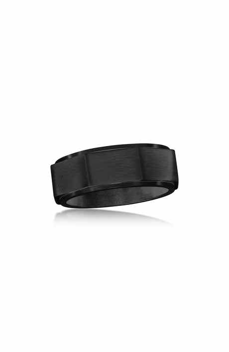 Metallo Men's Geometric Spinner Ring