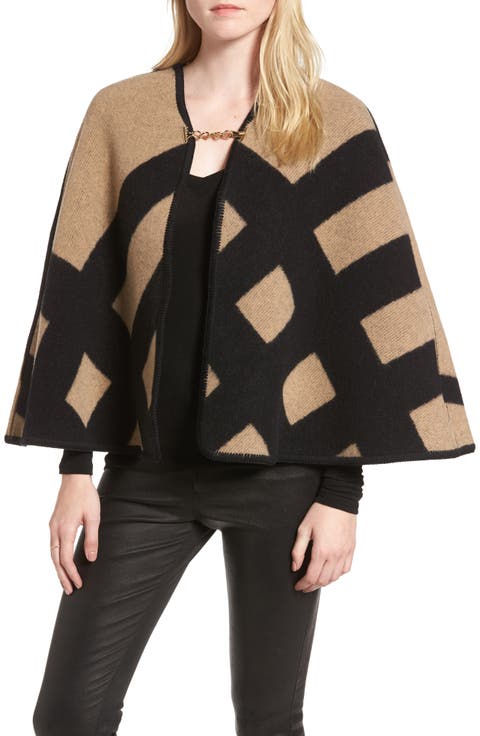 Blanket Check Wool & Cashmere Poncho