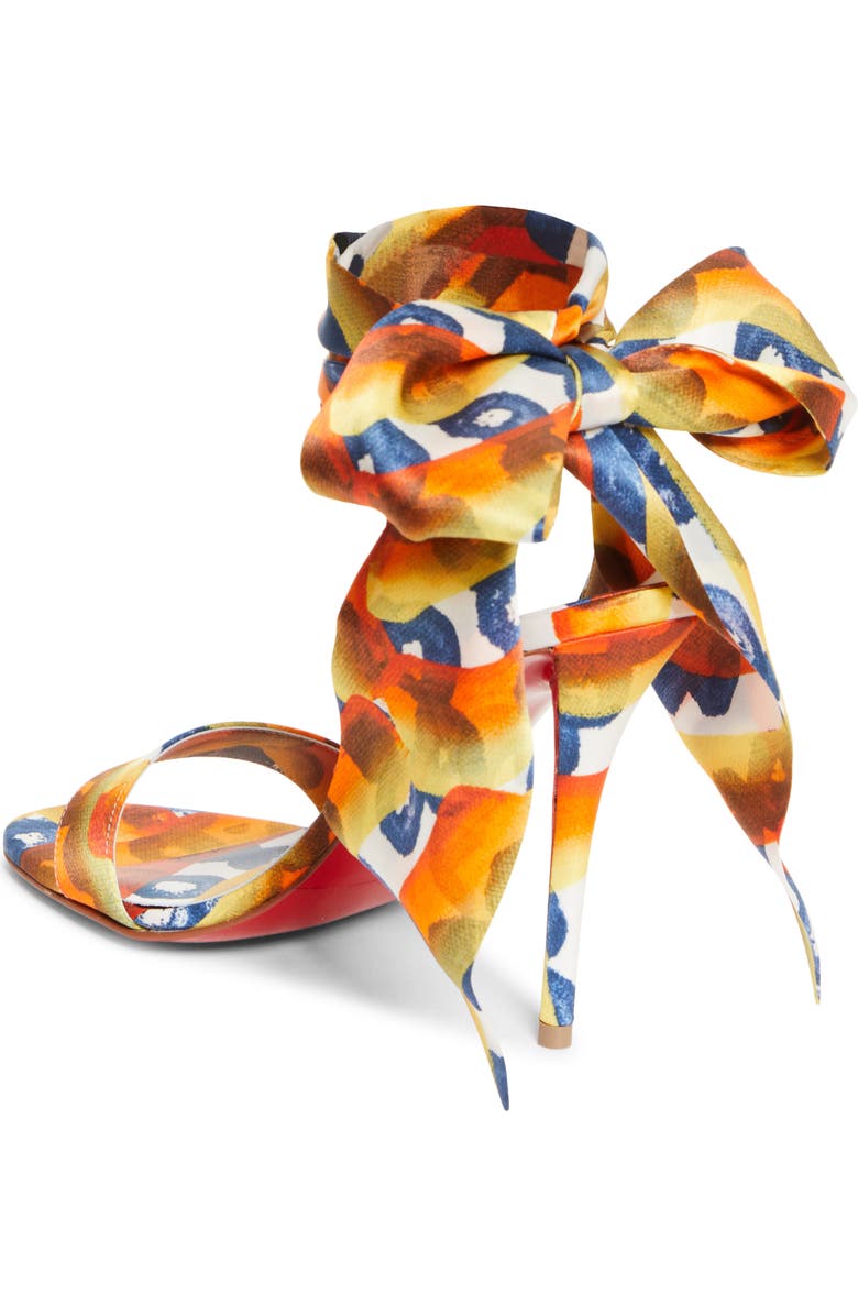 Christian Louboutin Miss Z Desert Sandal, Alternate, color, Multi Magma/ Lin Mult