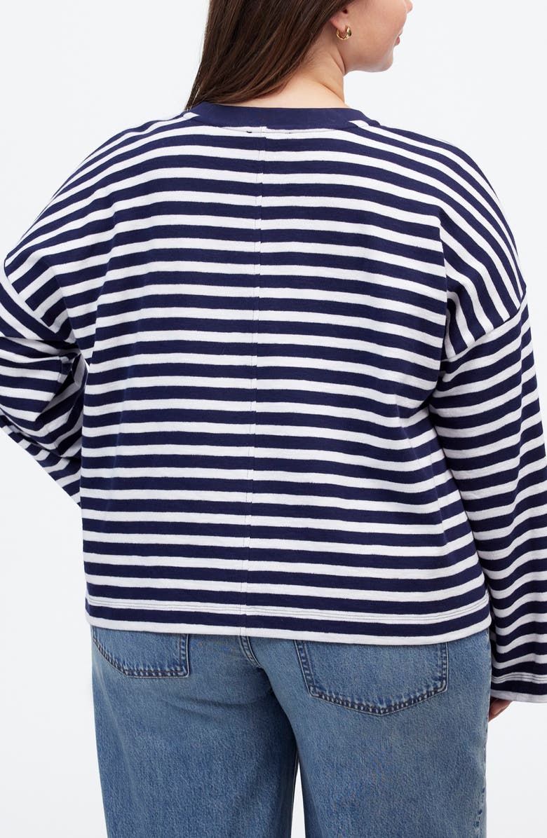 Madewell Easy Stripe Long Sleeve Top, Alternate, color, 