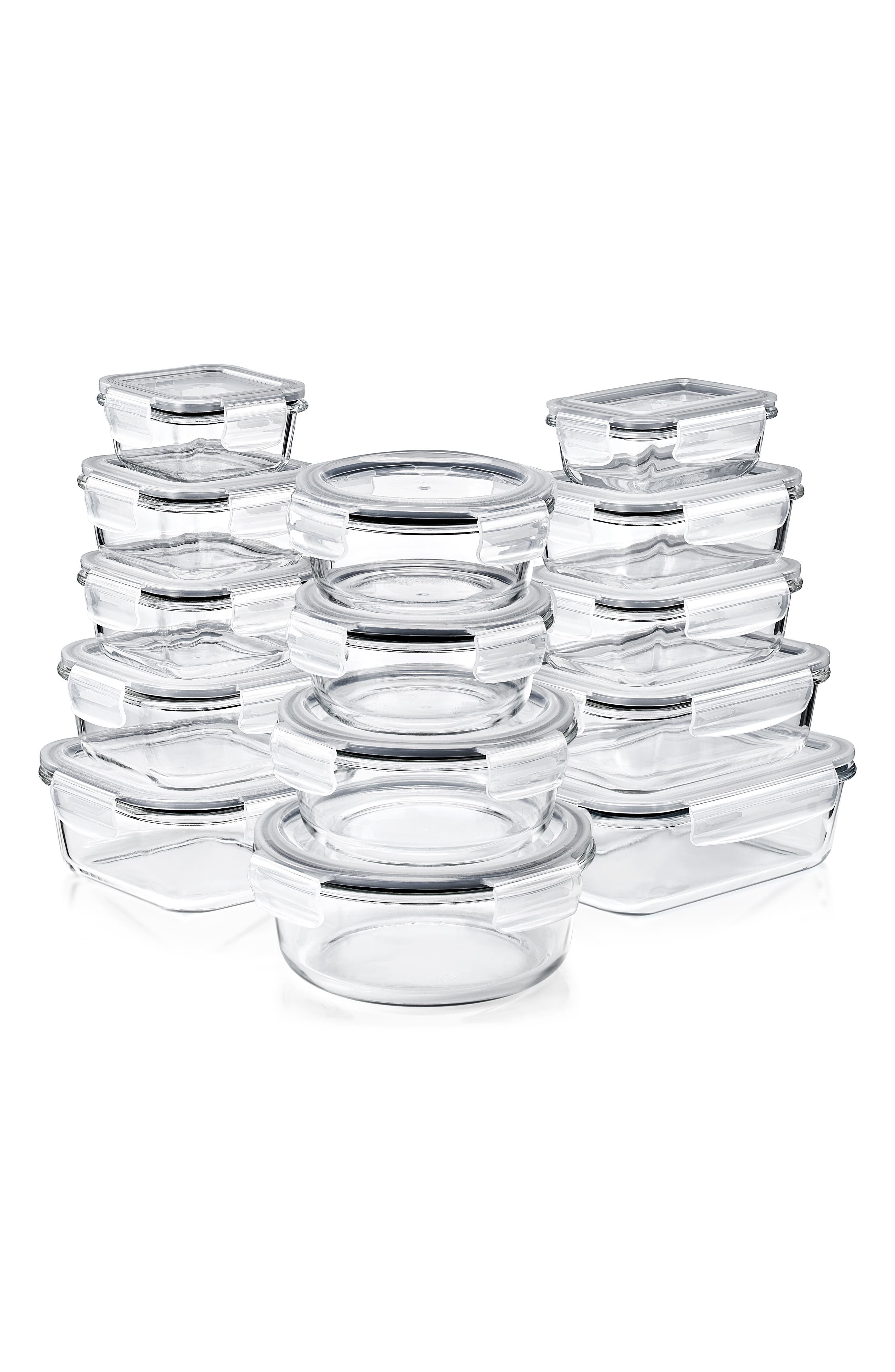 SORBUS 14-Pack Glass Food Prep Storage Containers