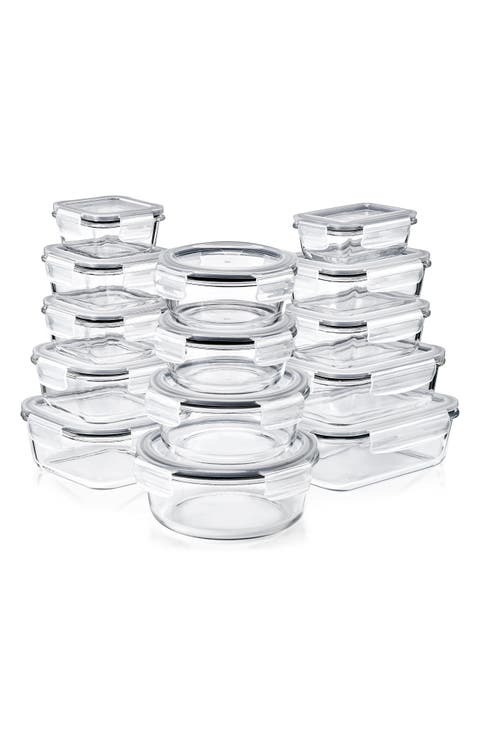 14-Pack Glass Food Prep Storage Containers