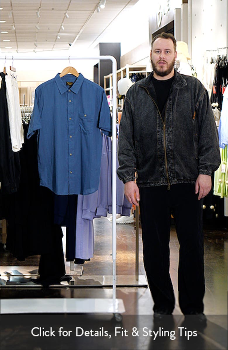 Caldera Stripe Jacquard Short Sleeve Button-Up Shirt, sales video thumbnail