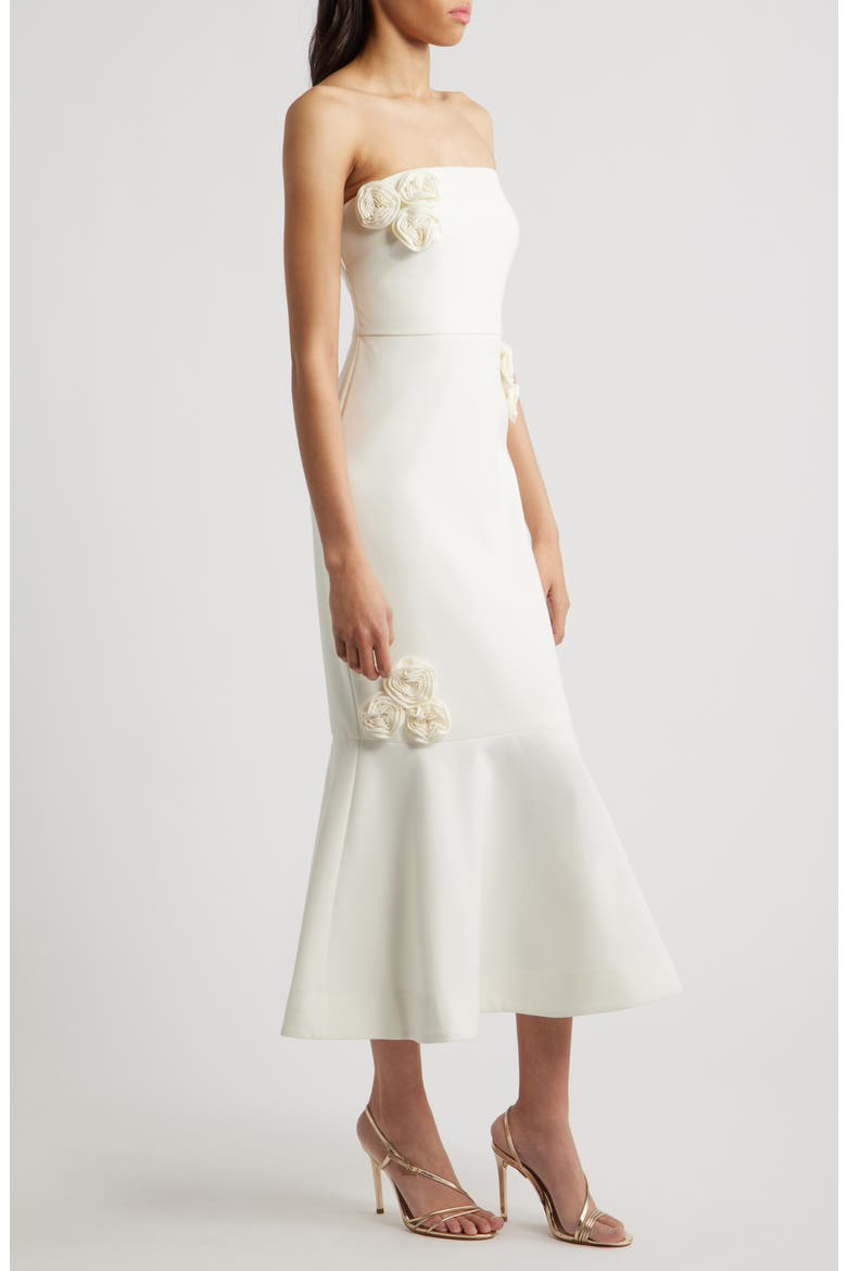 Ilene Strapless Cocktail Dress, Alternate, color, WHITE