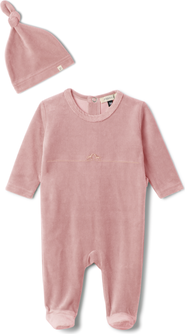 Fragile Girl Rocking Horse Stretch Romper with Matching Hat