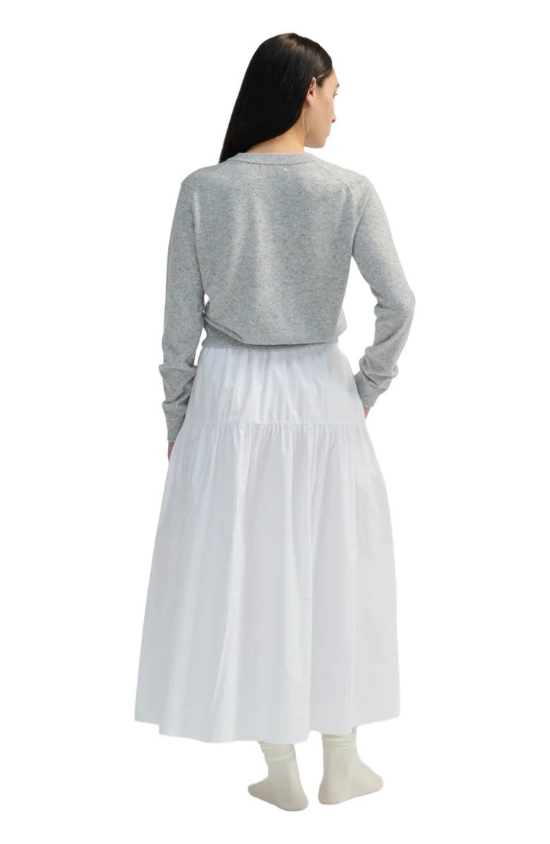 Almina Concept Classic Crew Wool Cardigan, Alternate, color, Light Grey