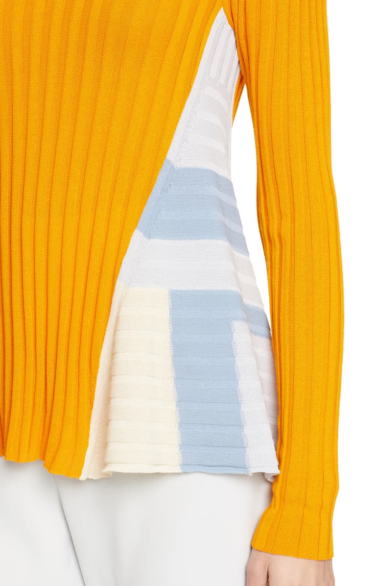 Rosetta Getty Side Panel Rib Sweater, Alternate, color,