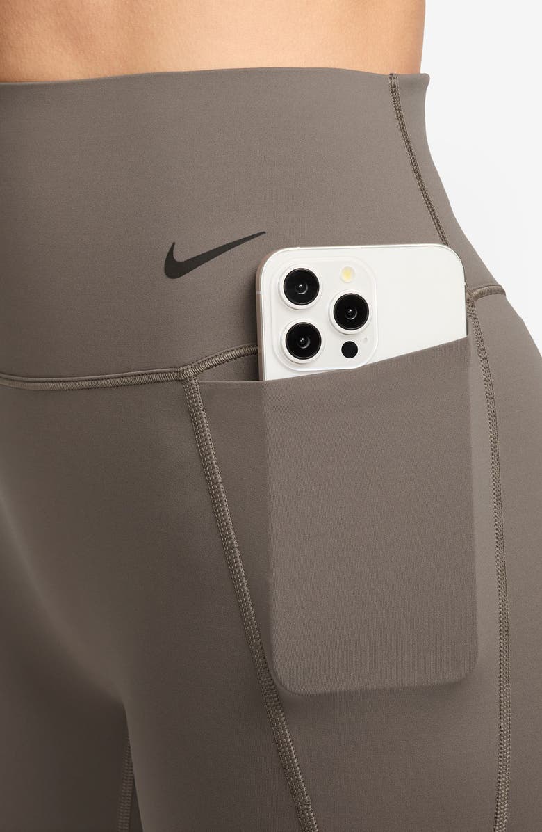 Nike Universa Medium-Support High-Waisted Pocket 7/8 Leggings, Alternate, color, Mink Brown/ Smoke Grey/ Black