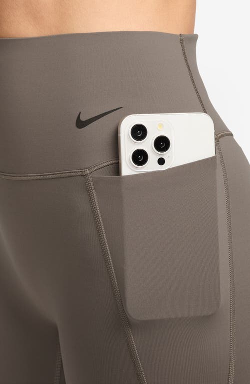 Nike Universa Medium-support High-waisted Pocket 7/8 Leggings In Gray
