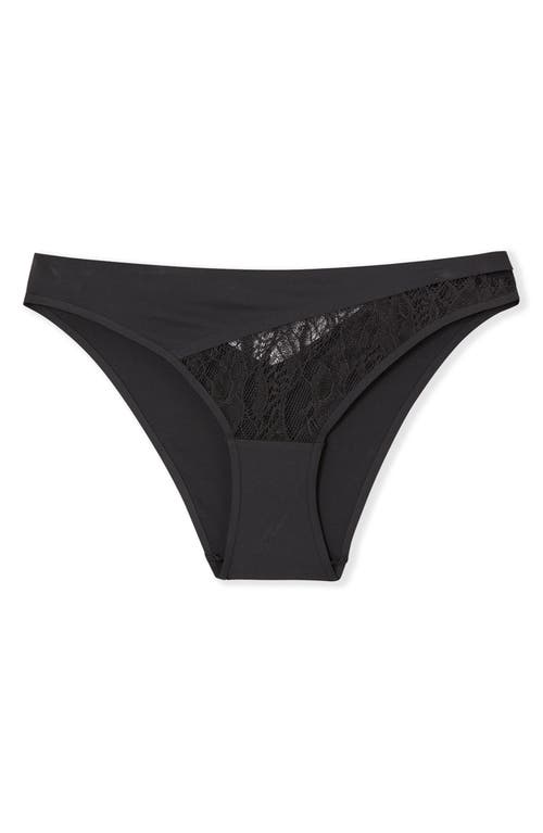 Etam Mysterieuse Lace Trim Panties In Black