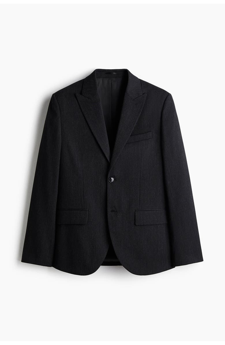 H&M Regular-fit single-breasted jacket, Alternate, color, Dark Gray
