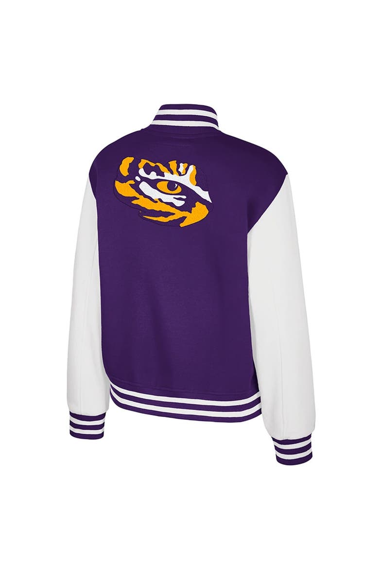 Women's Colosseum Purple LSU Tigers French Baguette Full Snap Fleece Jacket, Alternate, color, Purple