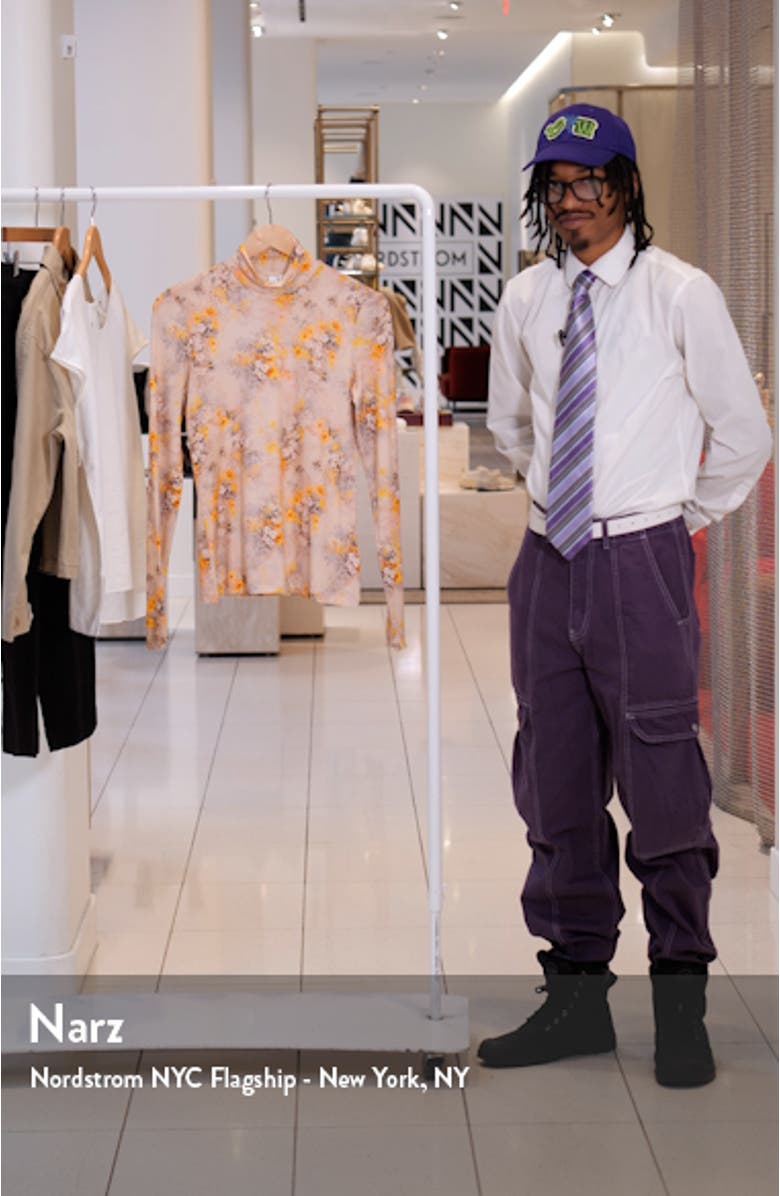 Floral Mock Neck Top, sales video thumbnail