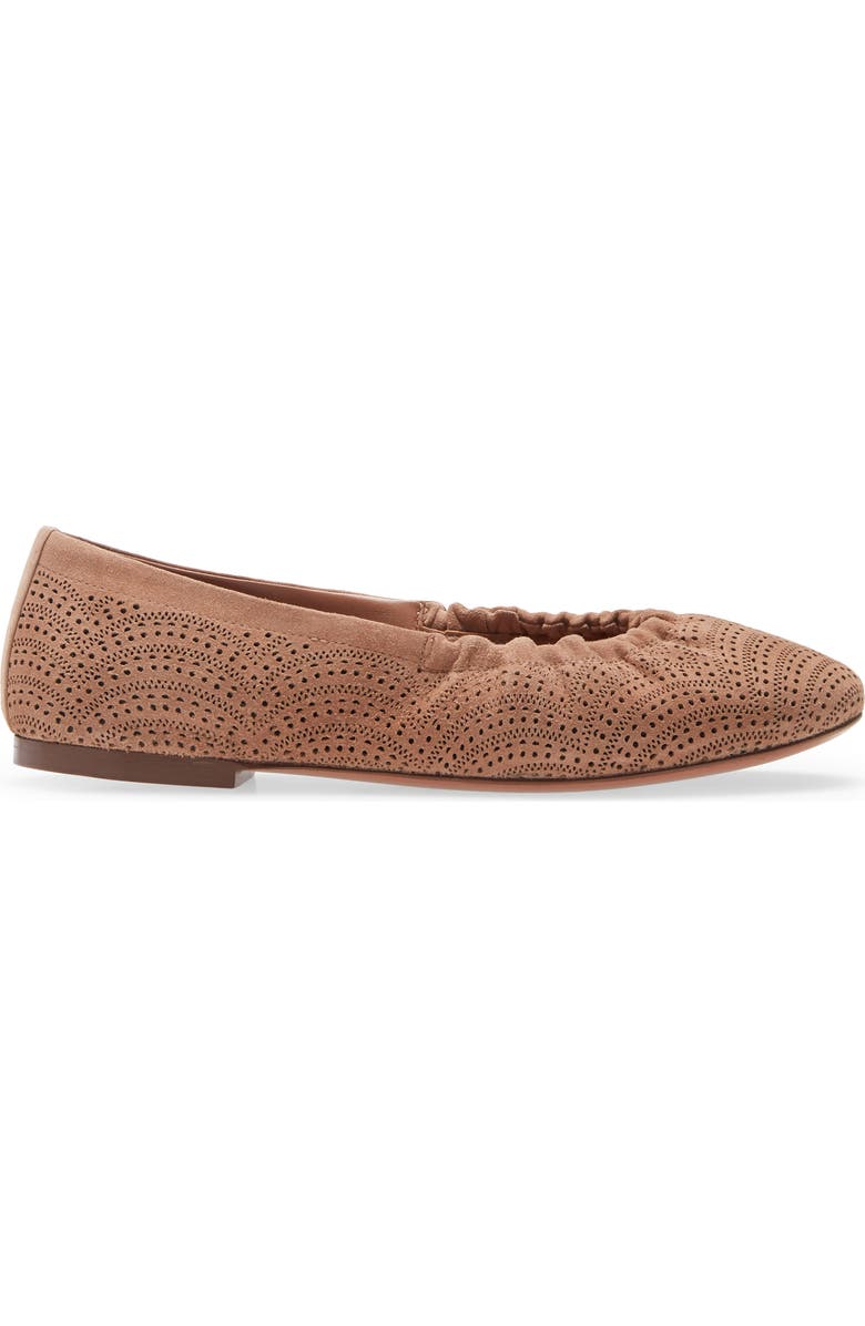 Alaïa Perforated Ballet Flat, Alternate, color,