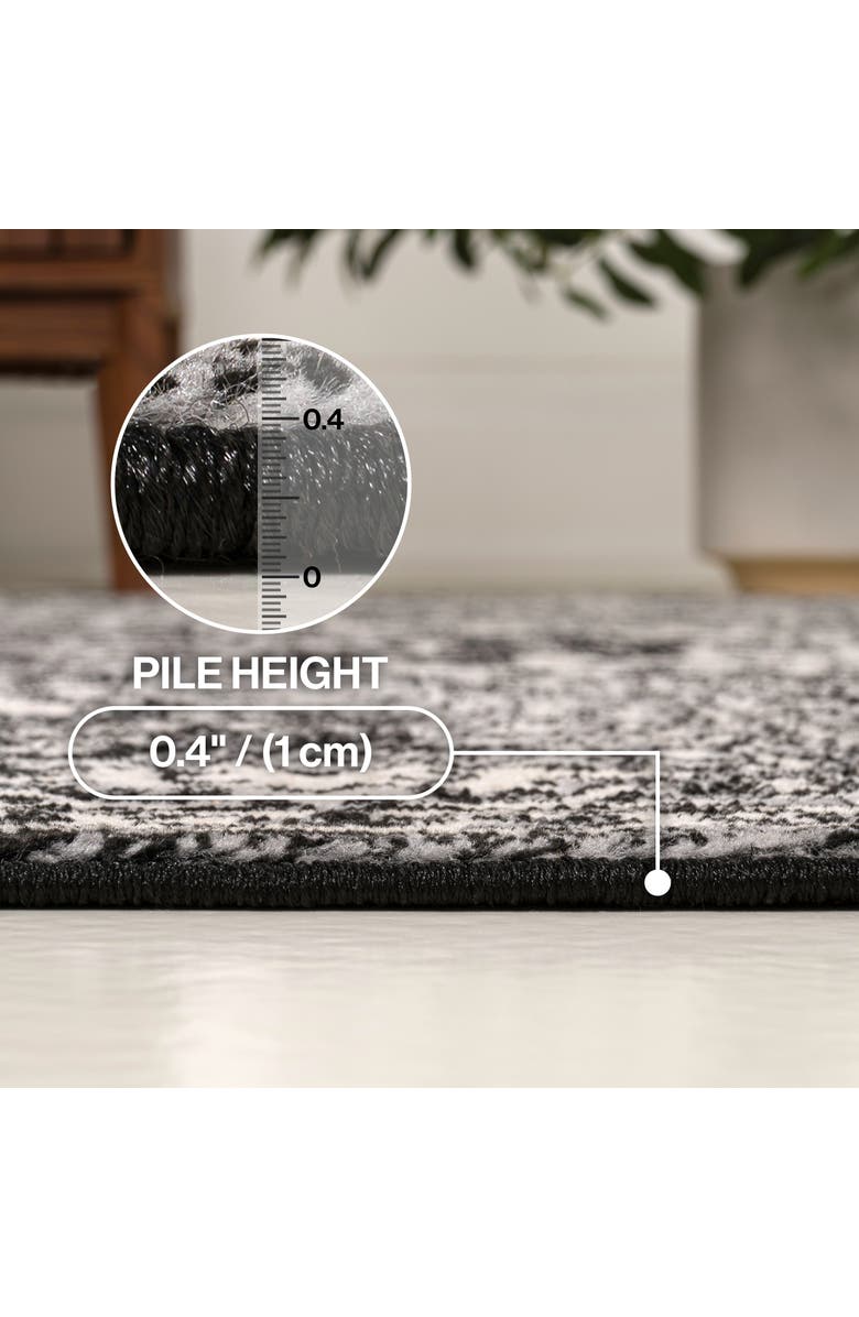 JONATHAN Y Modern Persian Vintage Medallion Area Rug, Alternate, color, Black