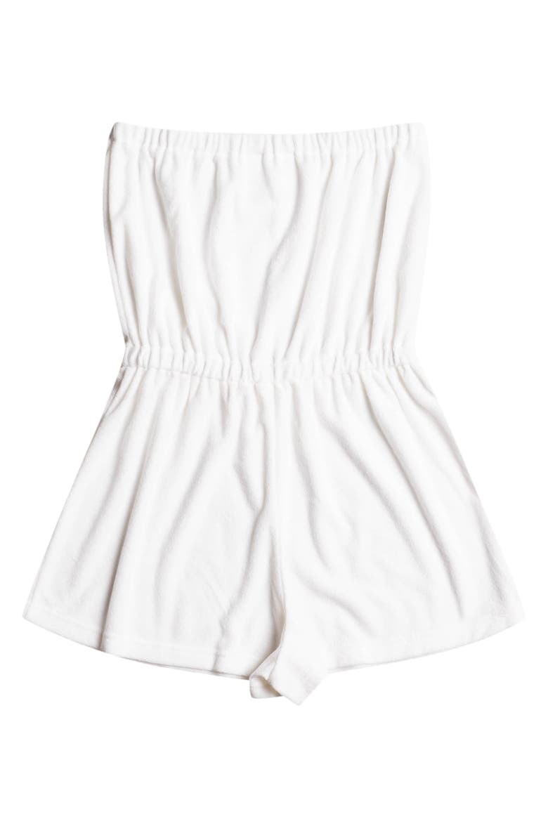 Roxy Special Feeling Strapless Terry Cloth Cover-Up Romper, Alternate, color,