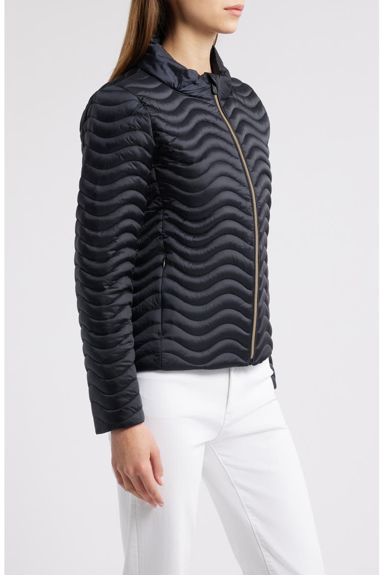 Pearl Water Repellent Quilted Jacket, Alternate, color, BLACK