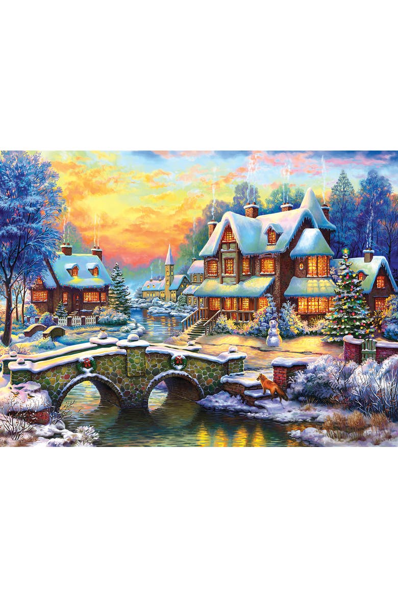 Stone Bridge to Winter Estate 1000 piece Jigsaw Puzzle for Adults, Alternate, color, Multicolor