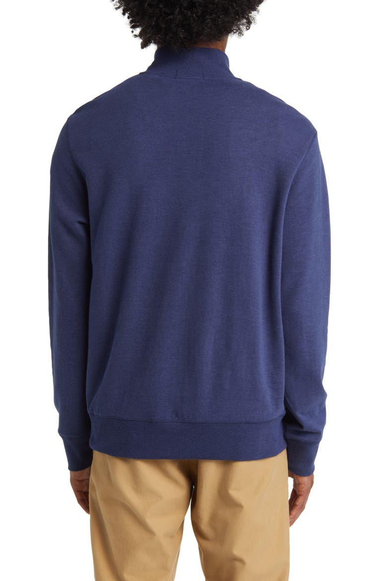 Double Knit Quarter Zip Pullover, Alternate, color, SPRING NAVY HEATHER