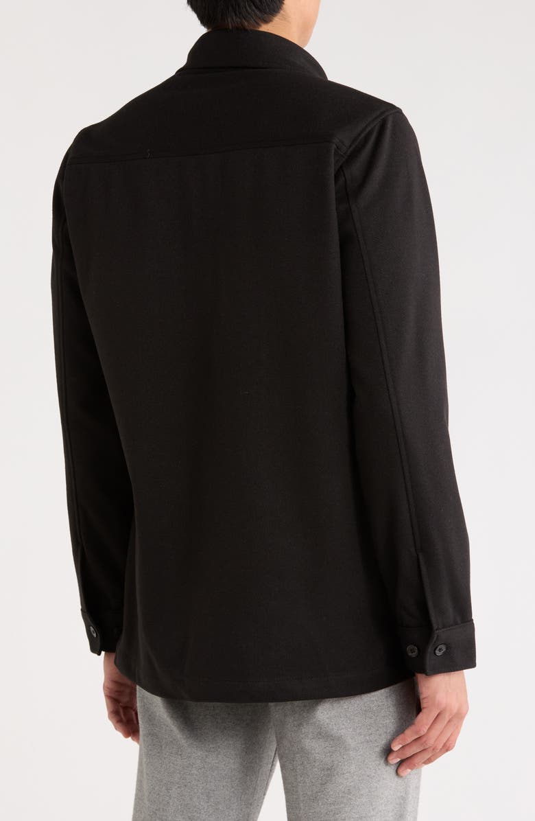 SOUL OF LONDON Melton Shirt Jacket, Alternate, color, Black/ Noir