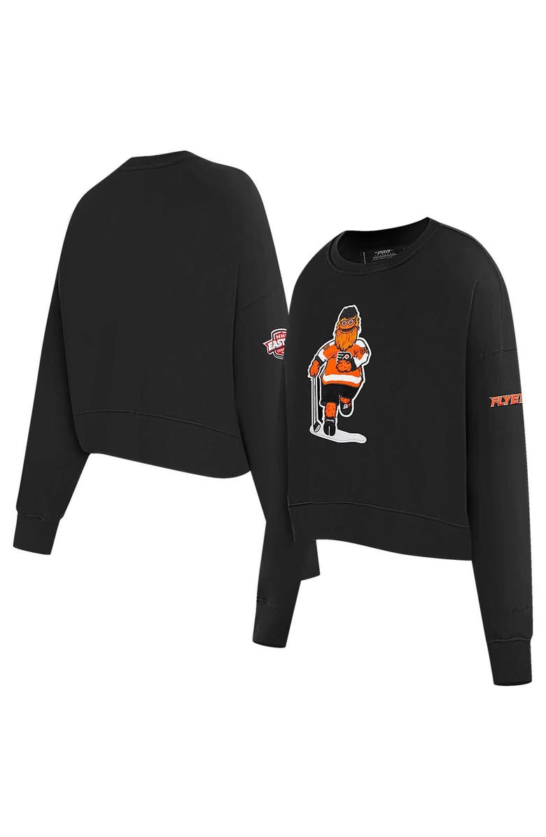 PRO STANDARD Women's Pro Standard Black Philadelphia Flyers Mascot Crewneck Pullover Sweatshirt, Alternate, color, 