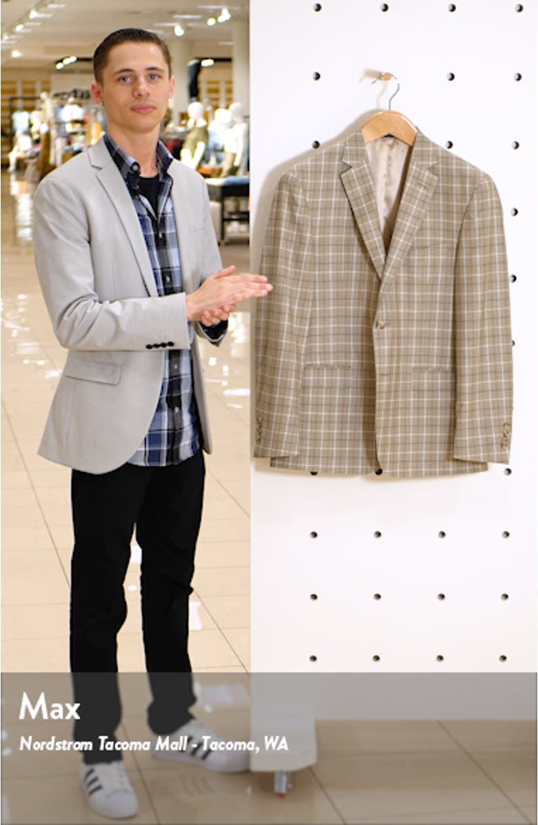 Traditional Fit Check Wool Blend Sport Coat, sales video thumbnail
