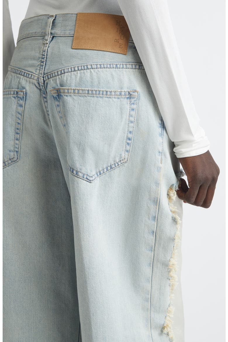 Bonnie Destroyed Wide Leg Jeans, Alternate, color, DUSTY BLUE
