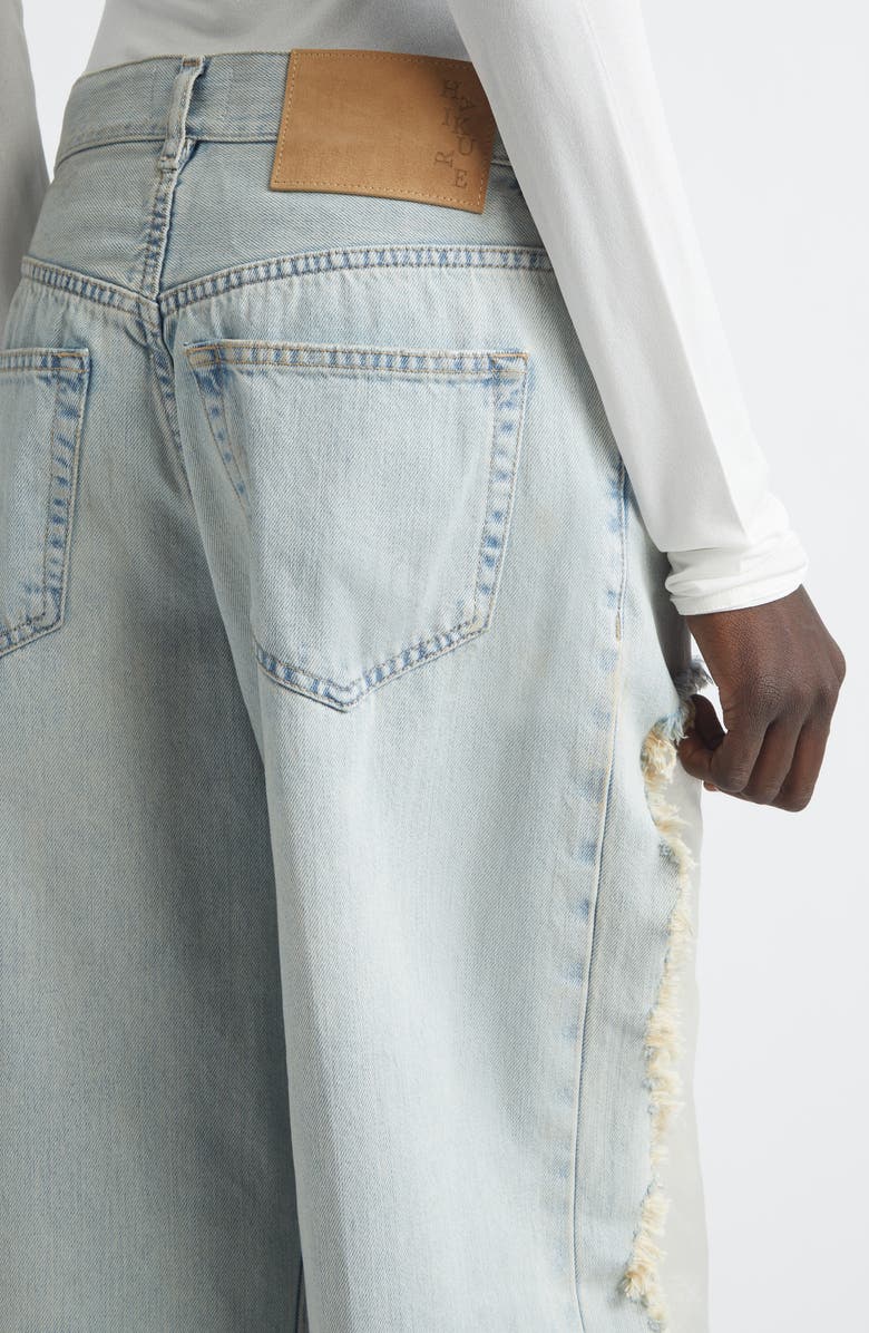 Haikure Bonnie Destroyed Wide Leg Jeans, Alternate, color, Dusty Blue