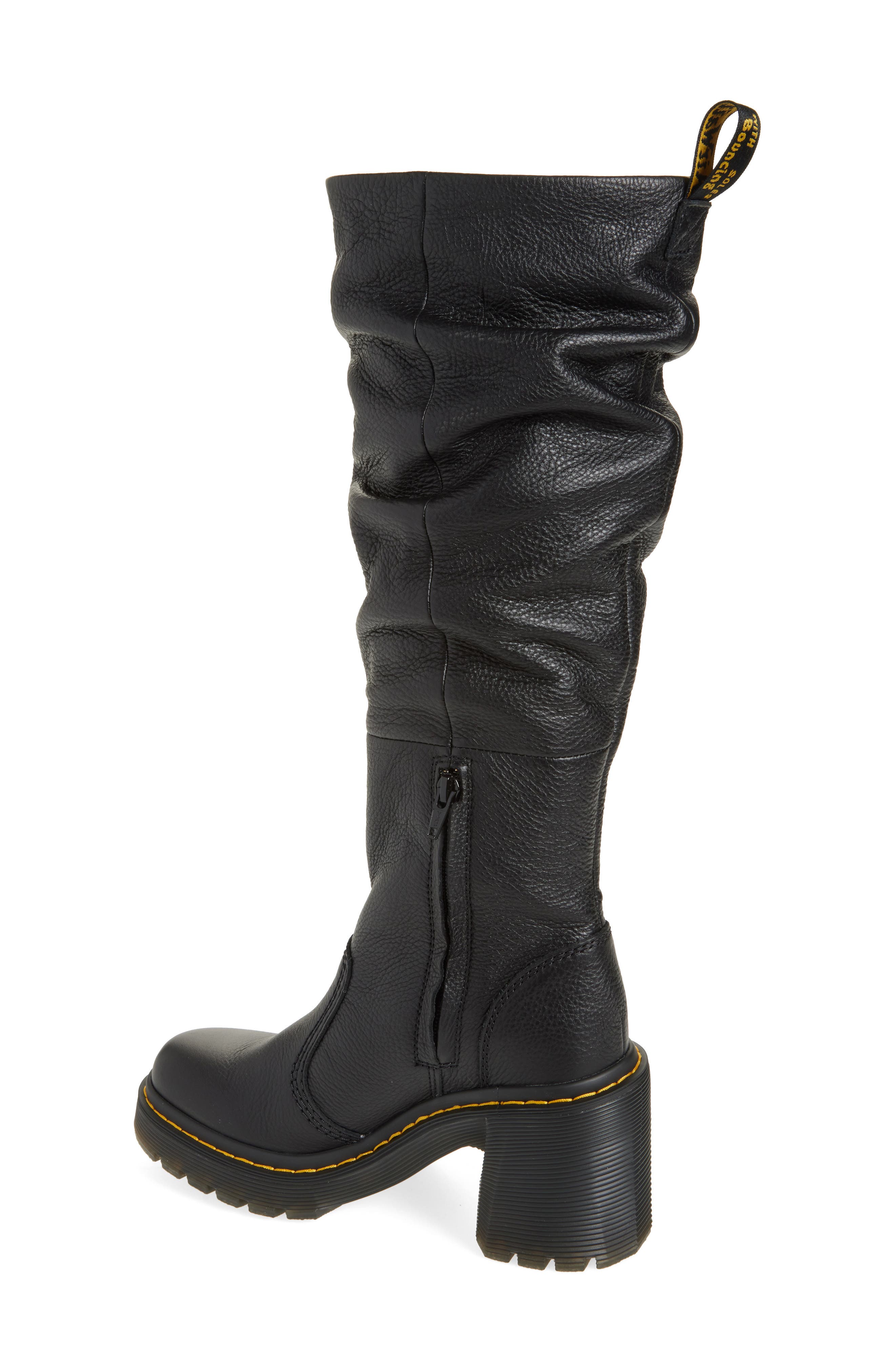 Dr. Martens Kasey Ruched Leather Tall Boot (Women) | Nordstrom