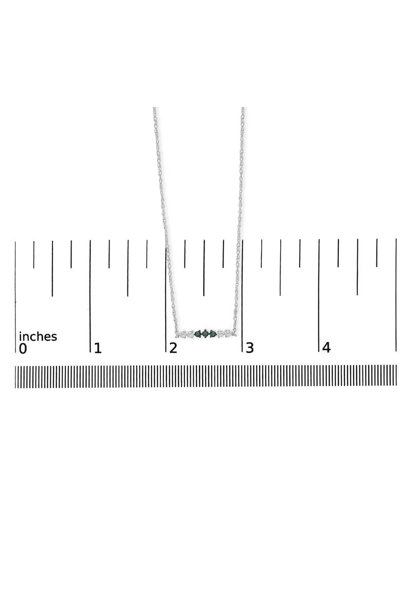 Haus of Brilliance Sterling Silver 1/5 Cttw White and Blue Diamond 6 Stone Bar Necklace, Alternate, color, Silver
