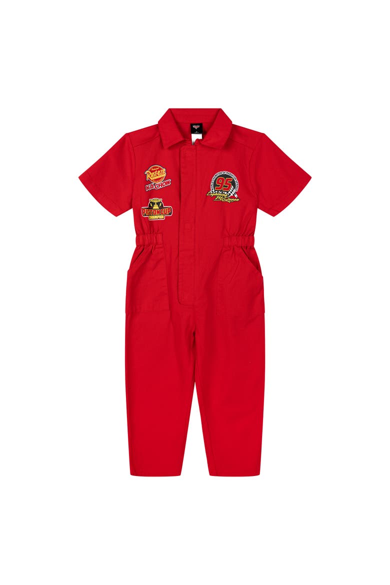 Cars Lightning McQueen Racing Cosplay One Piece Coverall, Main, color, Lightning McQueen Red
