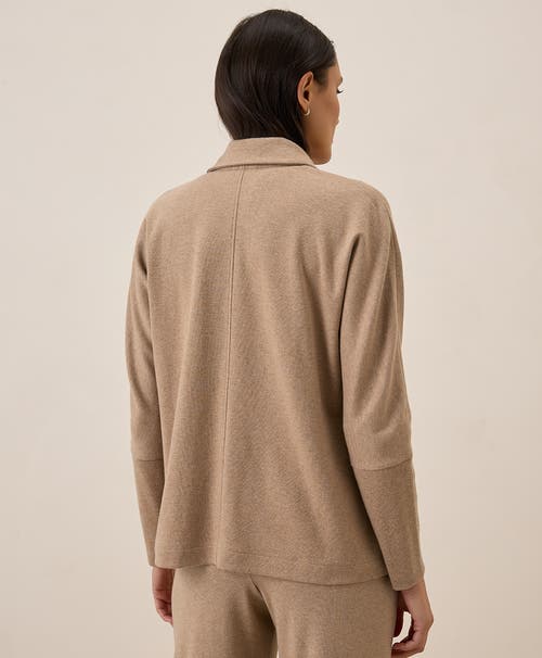 Pact Organic Cotton Airplane Relaxed Blazer In Sesame Heather