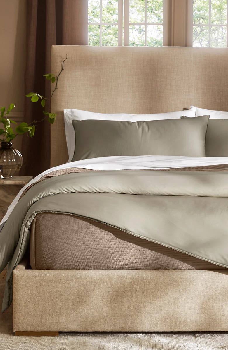 Boll & Branch Signature Comforter Set, Alternate, color, Oak