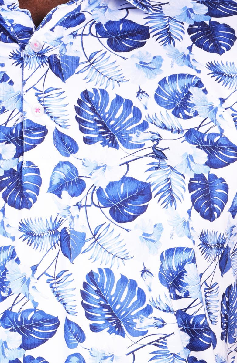 TailorByrd Leaves Performance Polo, Alternate, color, Blue