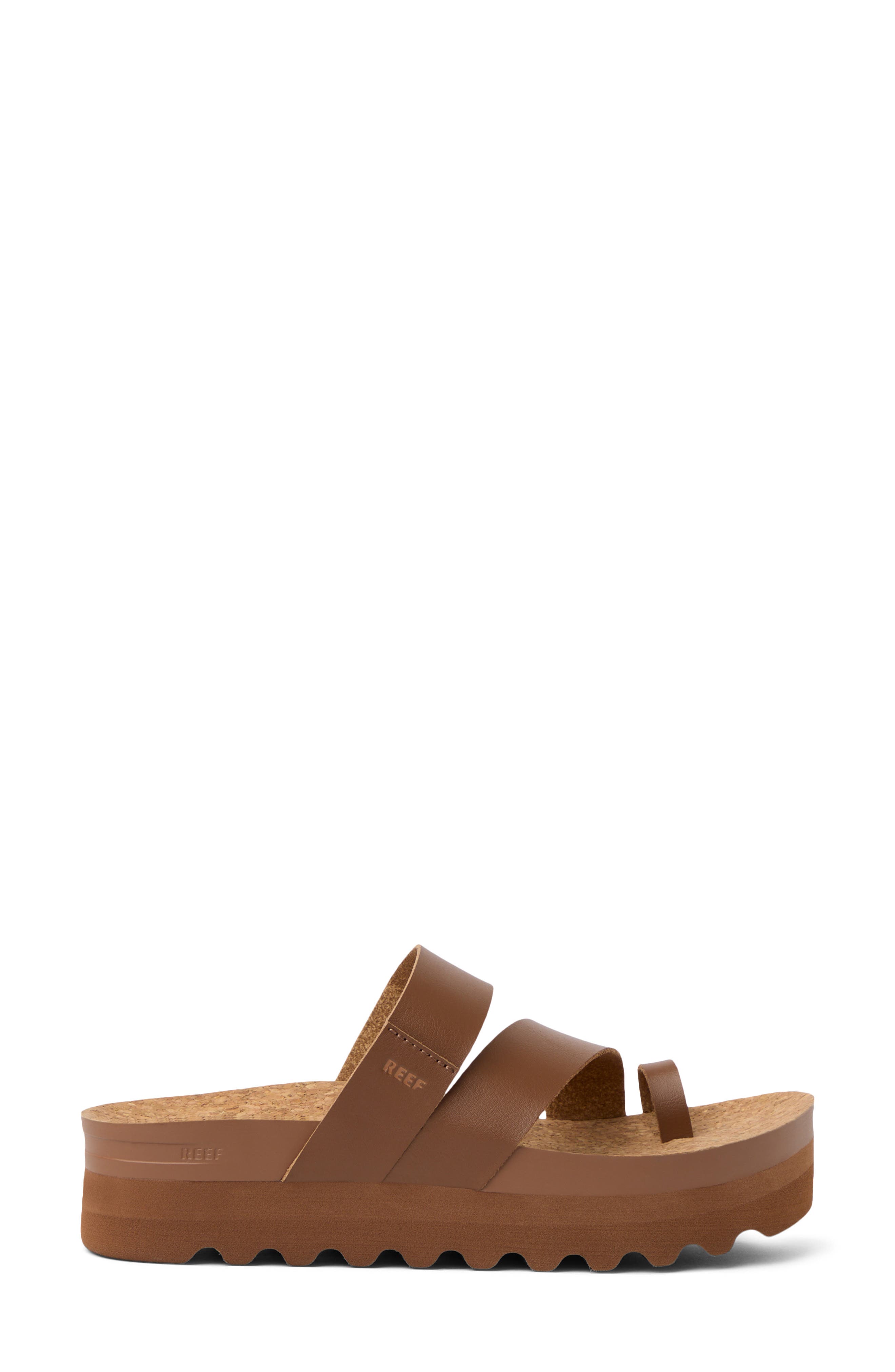 Reef Vista Laya Platform Sandal, Alternate, color, Chocolate