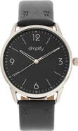 SIMPLIFY The 6300 Leather-Band Watch