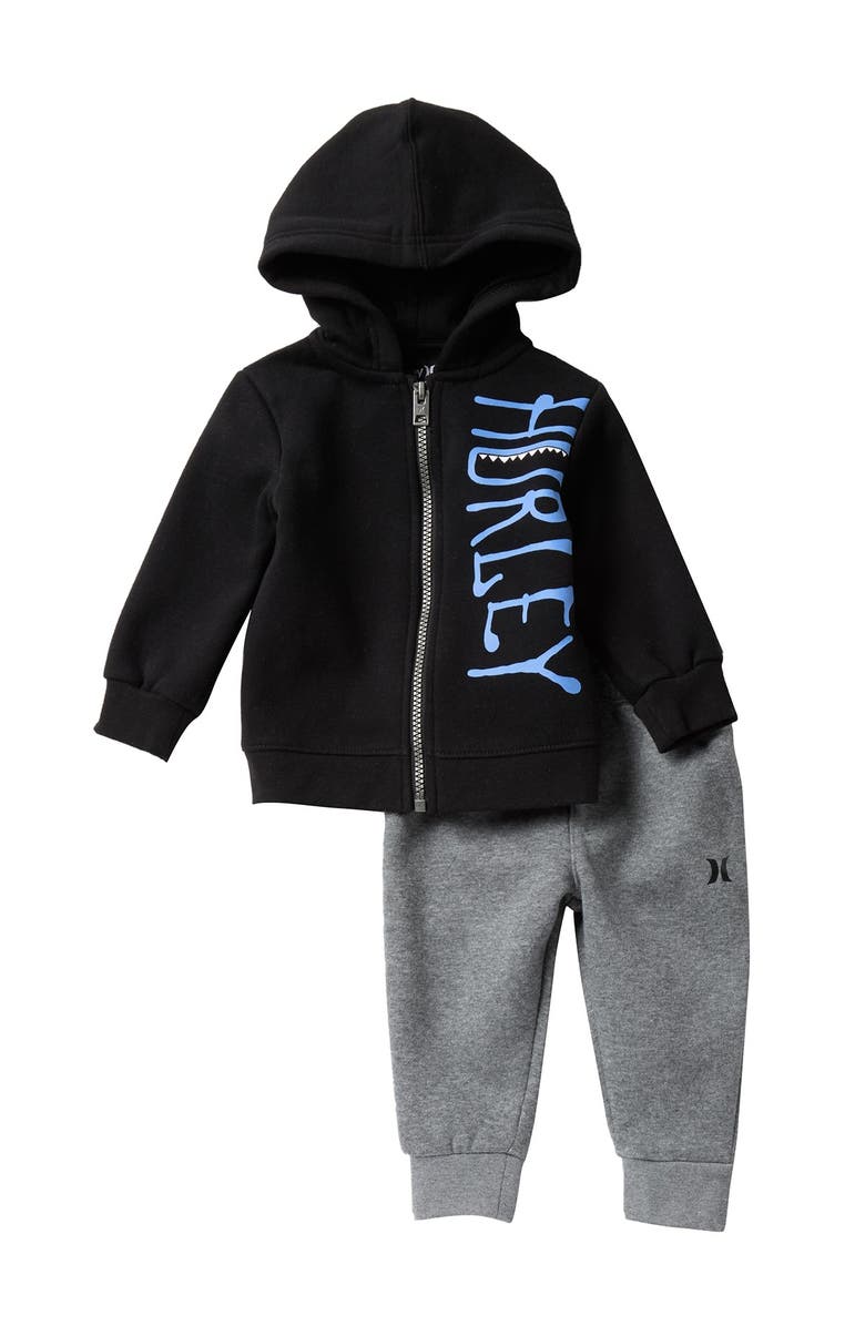 Hurley Novelty Fleece Jacket & Pants 2-Piece Set, Main, color, 