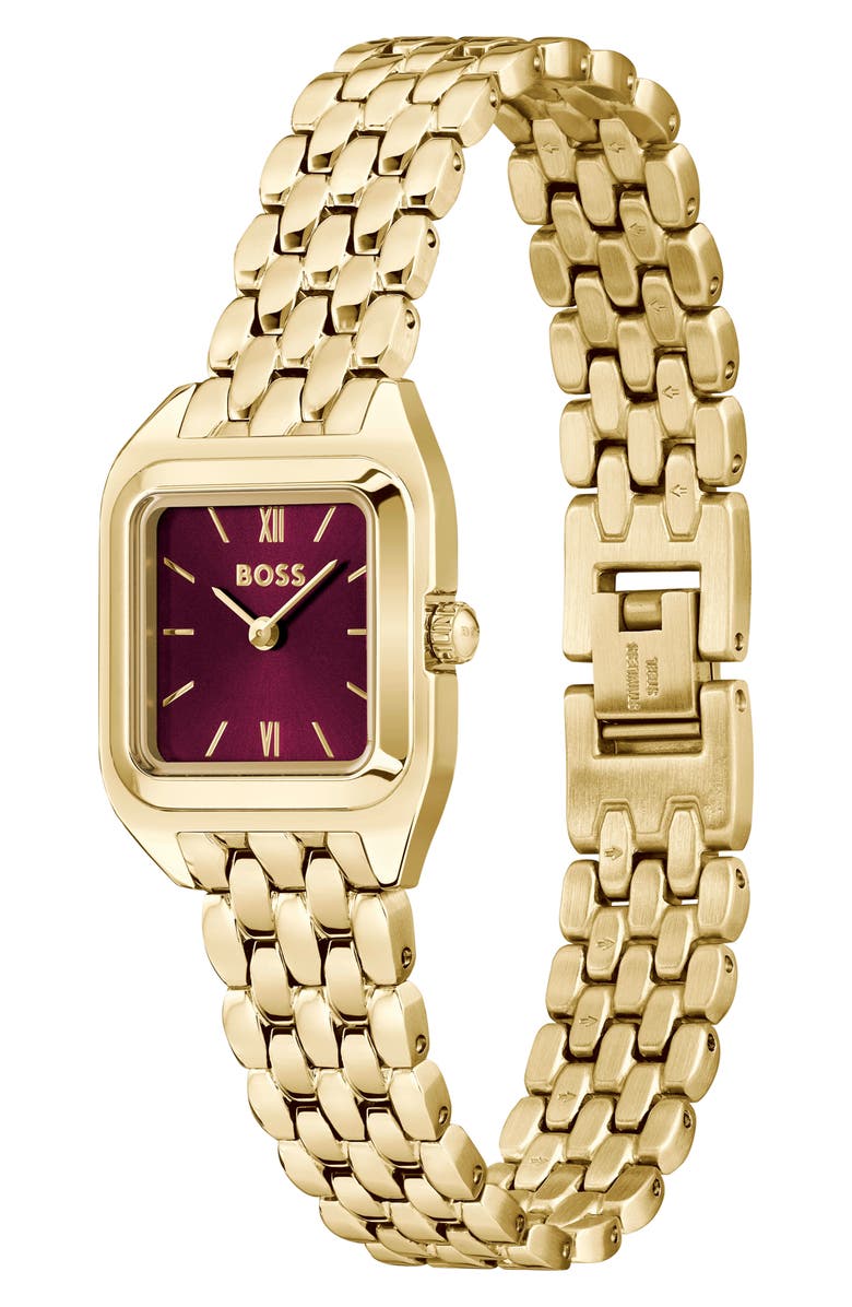 BOSS Petite Mae Bracelet Watch, 22mm, Alternate, color, Red